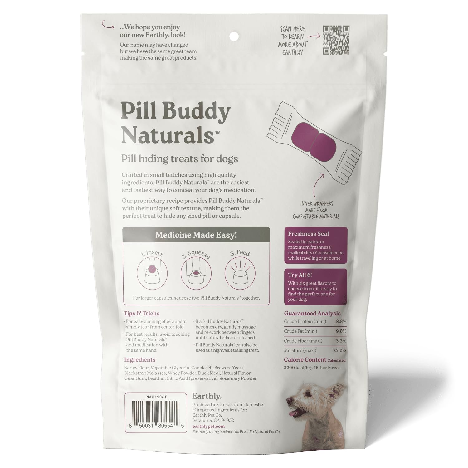 Ingredient-light duck formula from Presidio Pill Buddy suitable for sensitive dogs