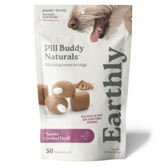 Presidio Earthly Pill Buddy Naturals duck-pill-pocket packaging shows a fresh, trusted look