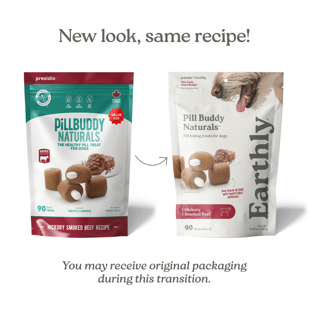 Presidio Earthly Pill Buddy pill-concealing action shows flexible treats surround capsules smoothly