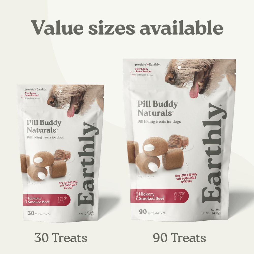 Presidio Pill Buddy Dual-Purpose Treat doubles as pill wrapper and high-value reward.