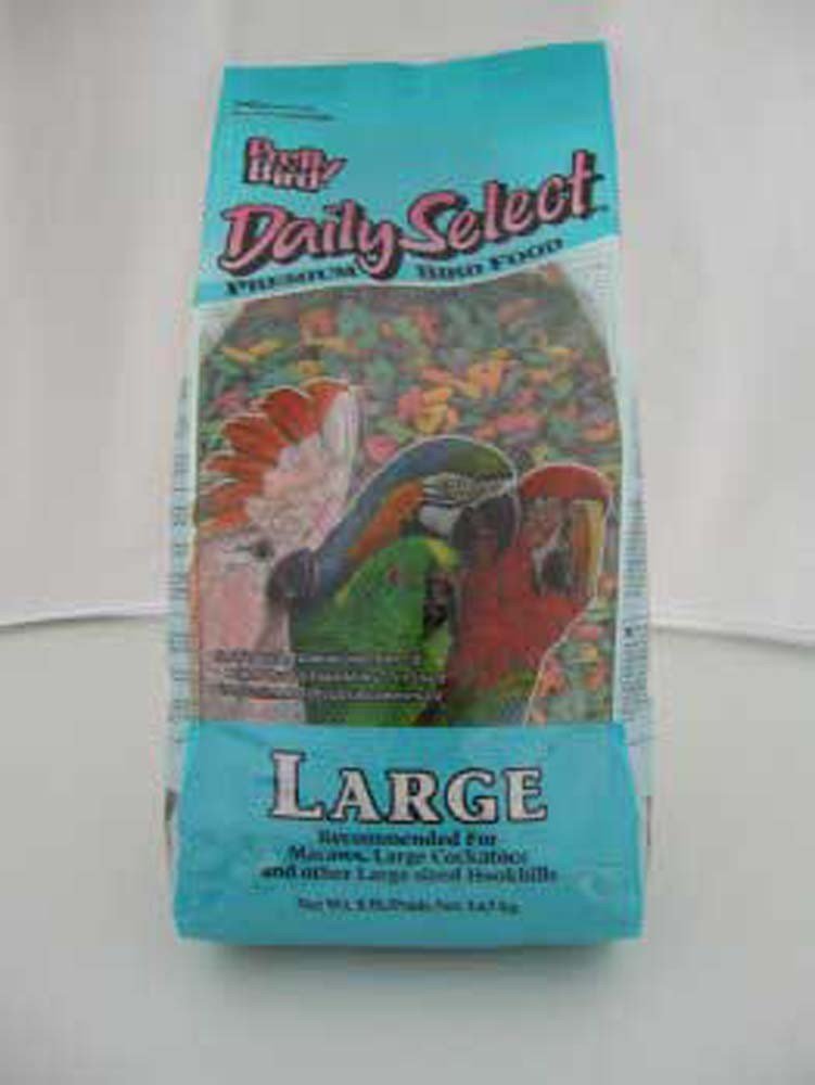 Pretty Bird Daily Select Premium Bird Food 8lb bag supports large parrot diets and daily energy.