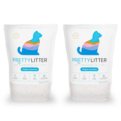 PrettyLitter packaging shows two-month supply for easy care