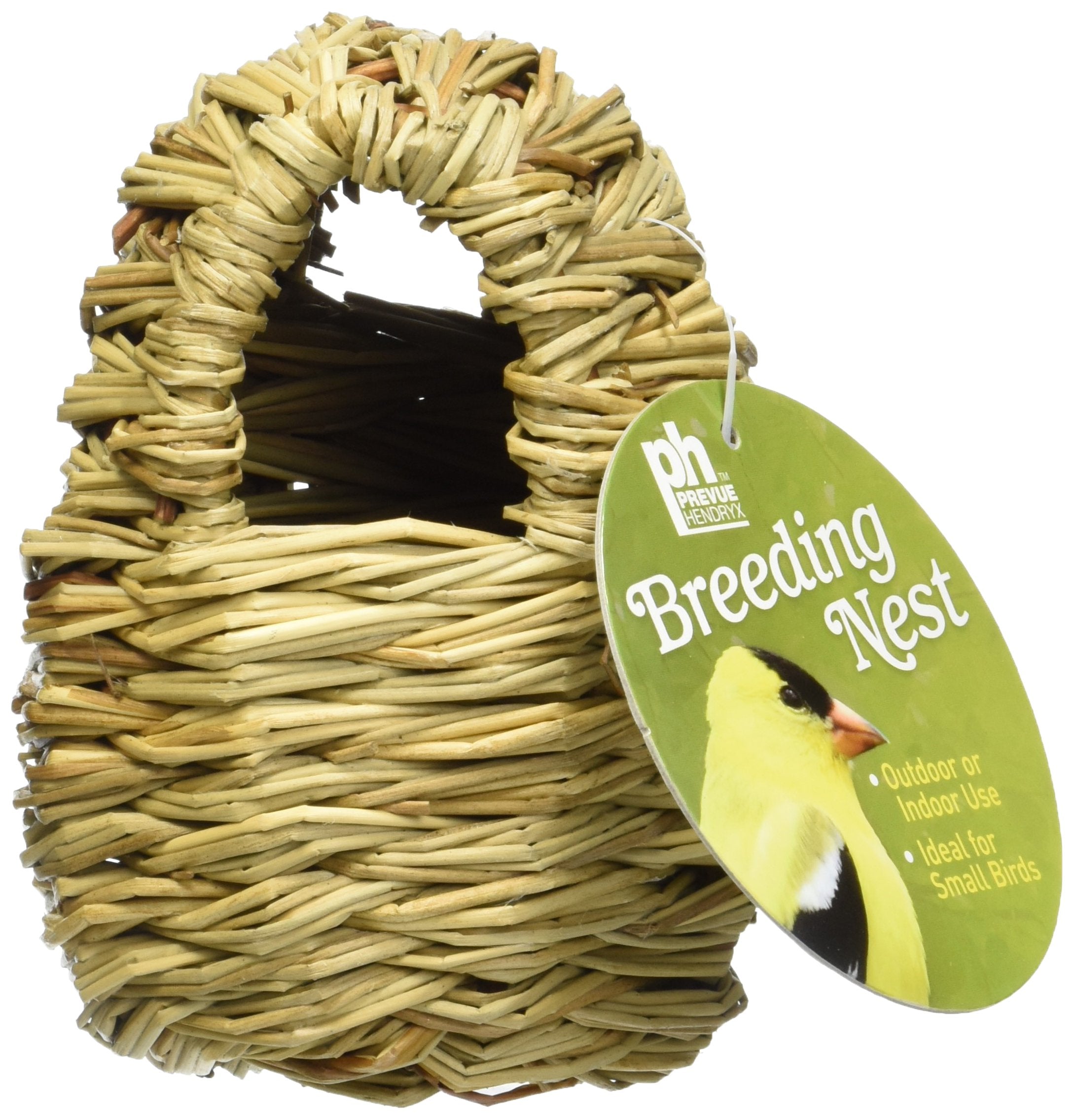 Prevue BPV1151 nest offers cozy enrichment for small birds in cages.