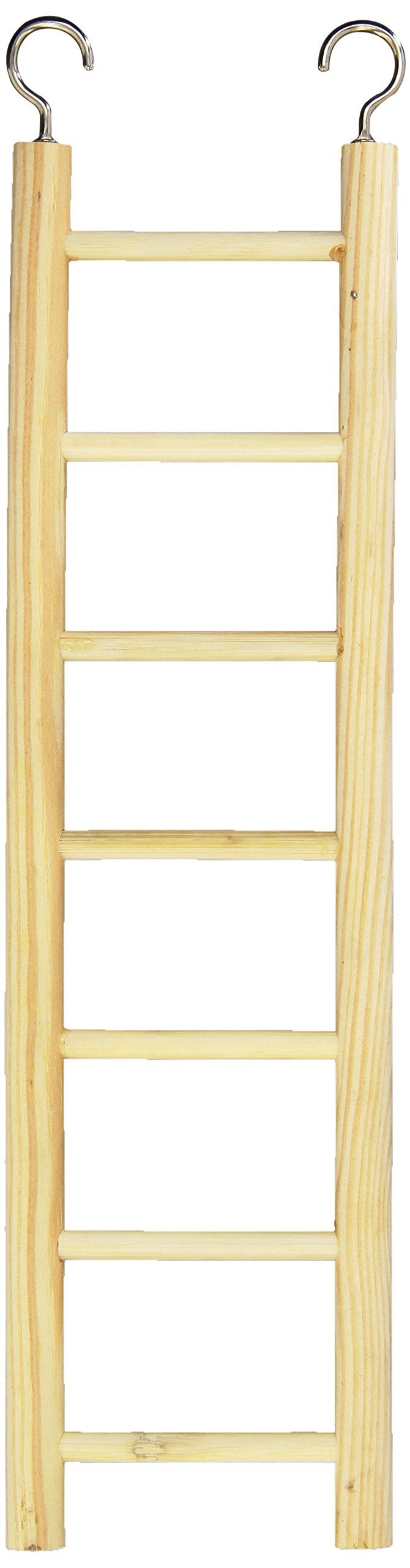 PH Prevue Hendryx Birdie Basics 7-Step Wood Ladder for birds promotes playful perching and exercise.