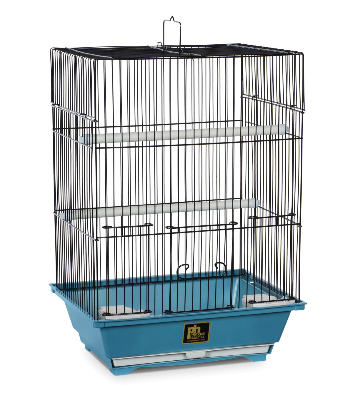 Prevue SP50021 slate bird cage front view emphasizes its compact travel-friendly design