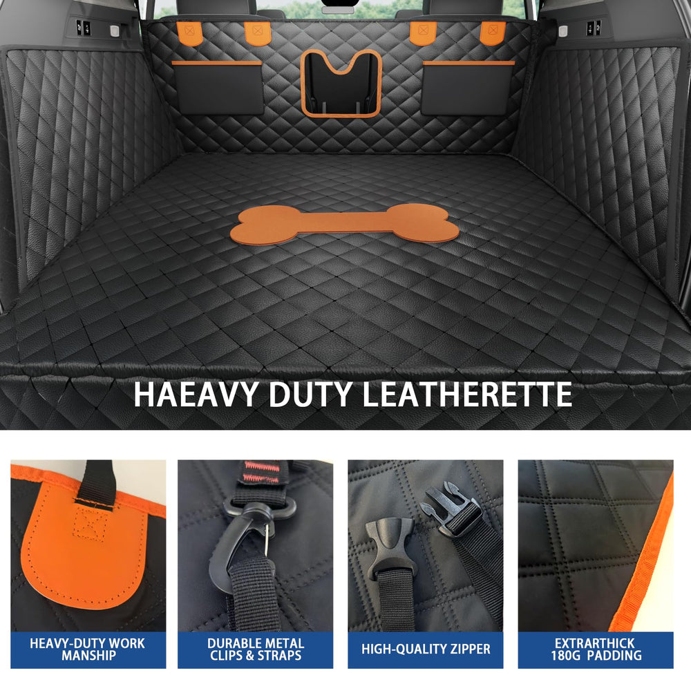 PREWERK Dog Cargo Liner bumper flap with suction cups cushions entry and guards edges