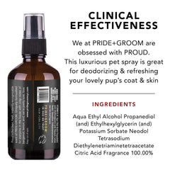 Pride and Groom Proud versatile spray for pets and home.