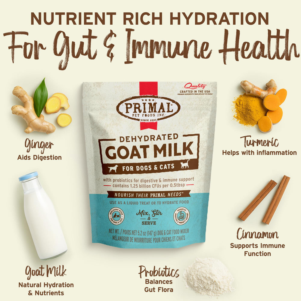 Primal Goat Milk Powder mixed with warm water creates a milk-like topper.