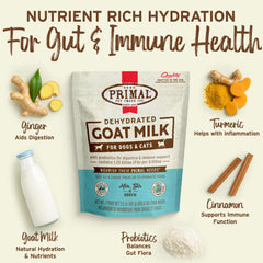 Primal Goat Milk Powder mixed with warm water creates a milk-like topper.
