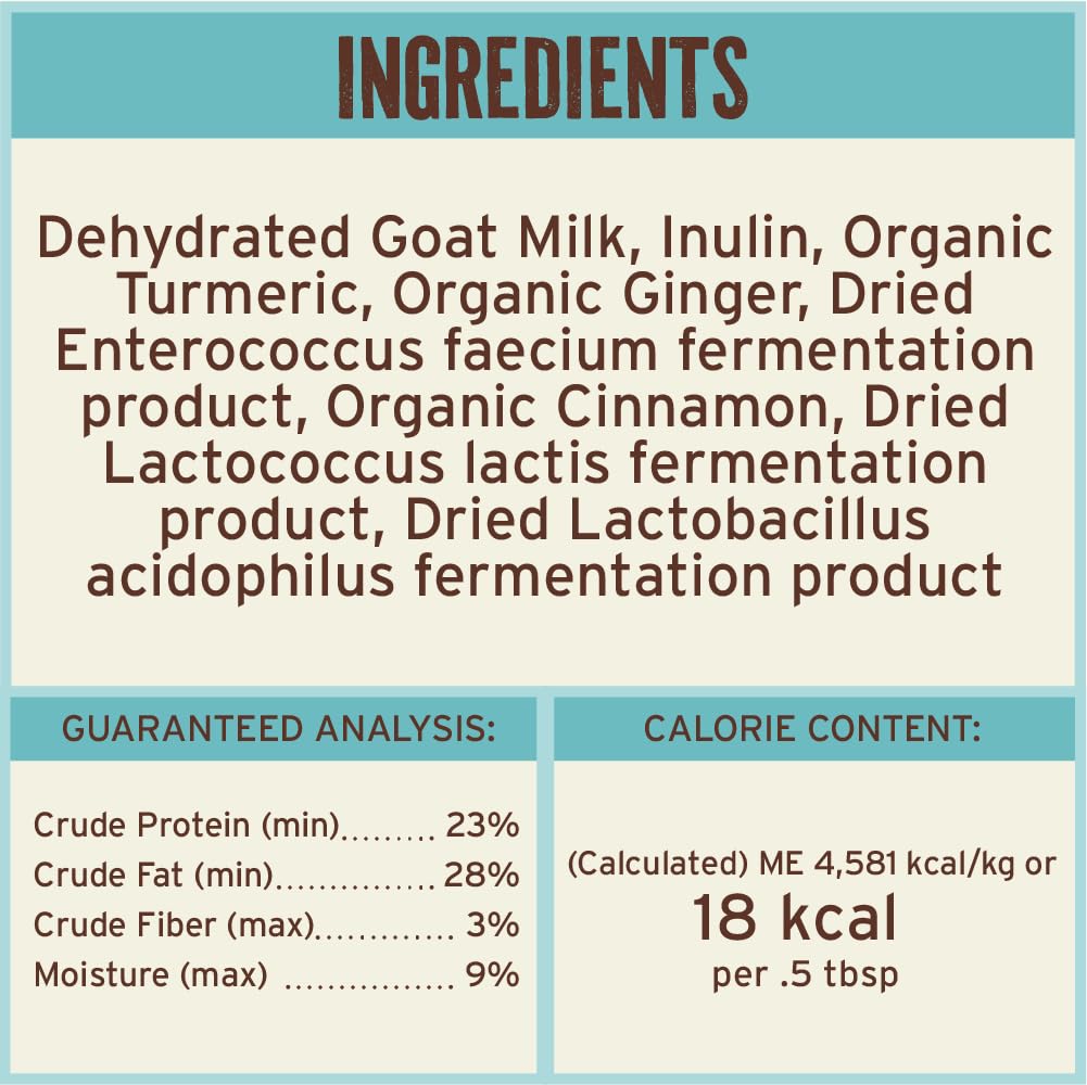 Primal Goat Milk Powder over kibble enhances texture and hydration.