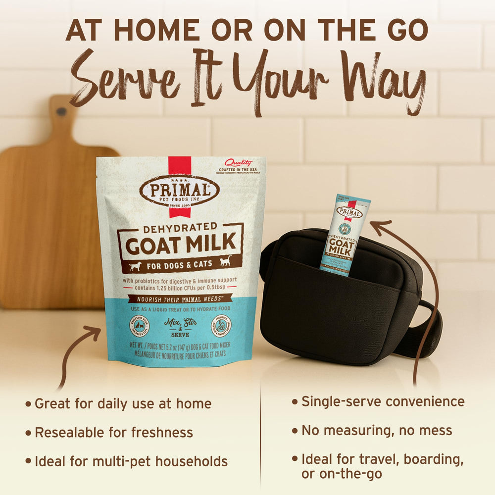 Primal Goat Milk Powder turmeric-ginger-cinnamon visuals hint at immune-support ingredients.