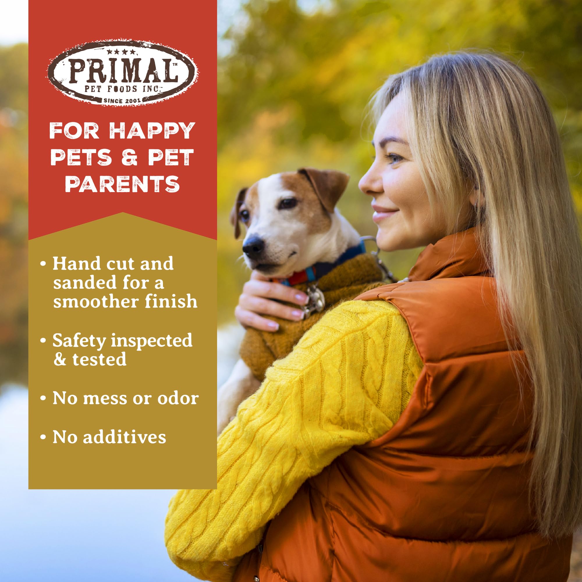 Primal Pet Foods 1ct packaging shows convenient natural chews.