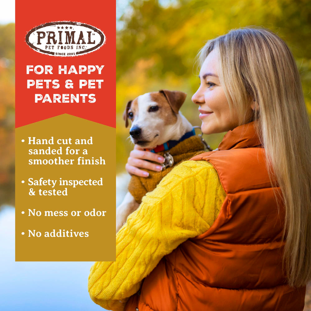 Primal Pet Foods 1ct packaging shows convenient natural chews.