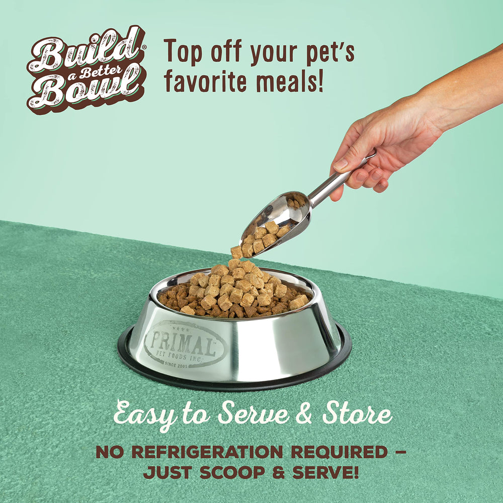 Primal Pet Foods freeze-dried cat topper chicken liver enhances fatty acids and flavor