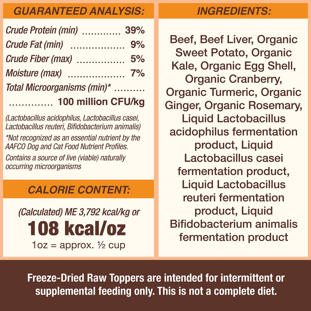 Primal Pet Foods Meal Mixers Probiotics-illustration highlights probiotic benefits for gut support.