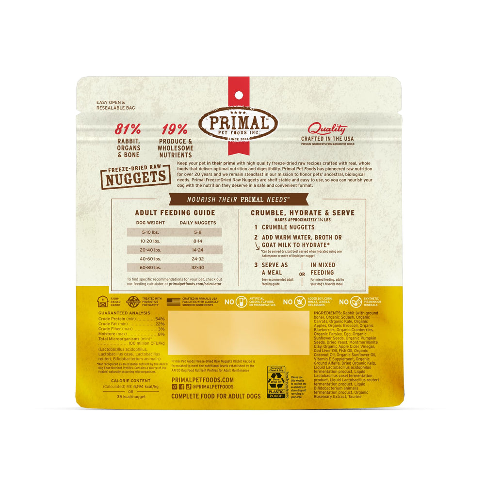 Primal Pet Foods no artificial flavors or preservatives—clean ingredients.