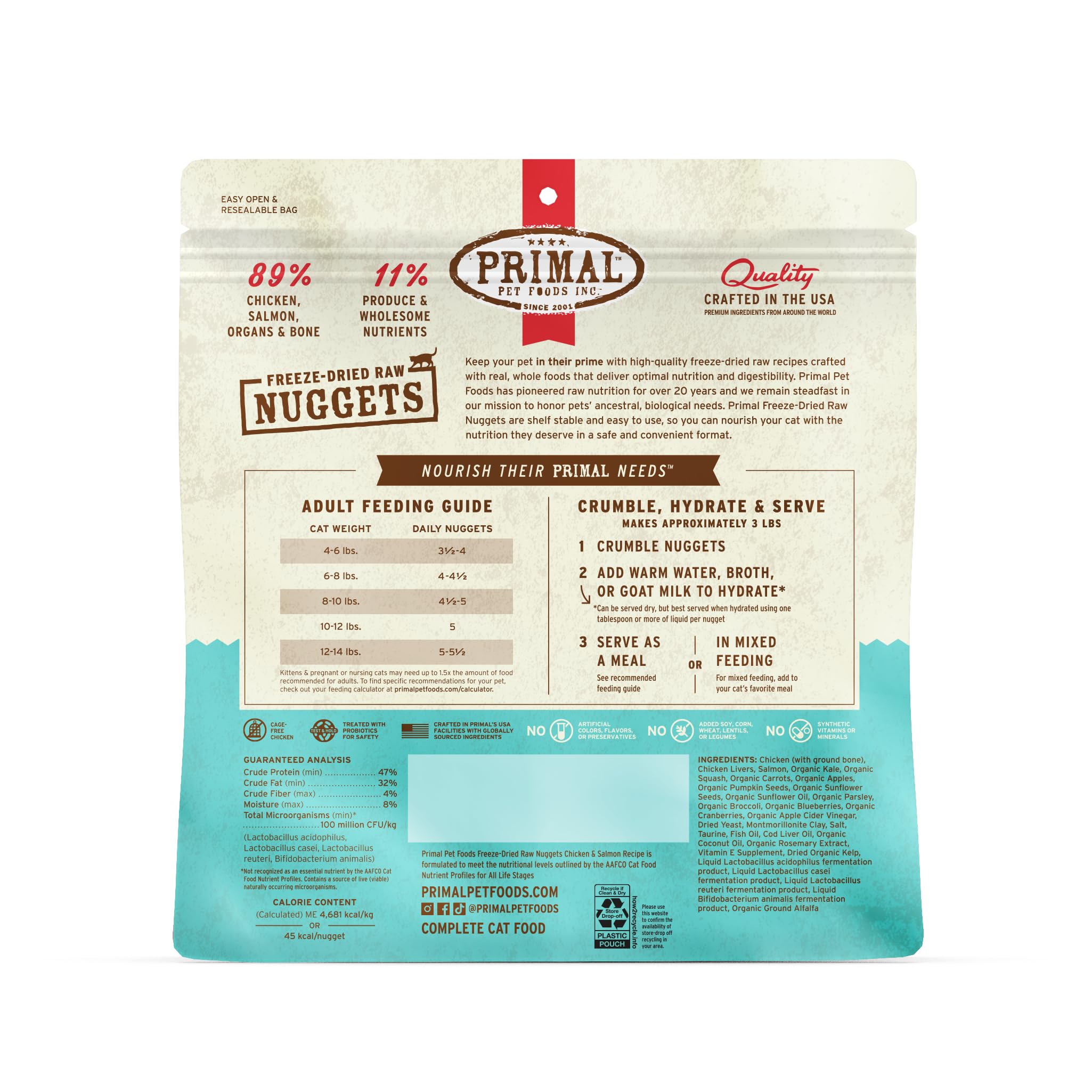 Primal Pet Foods shelf-stable raw nutrition for easy meal planning.