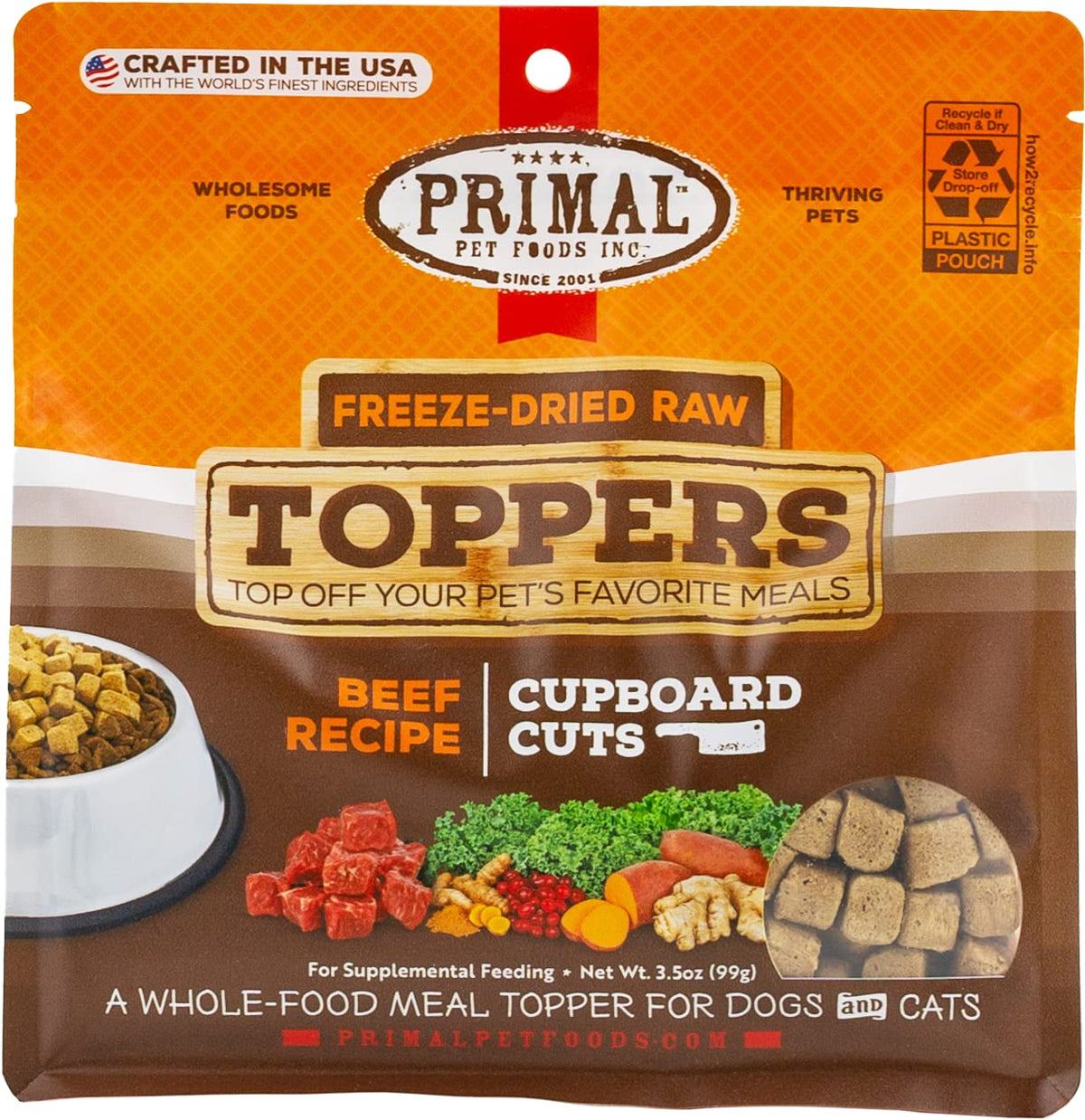 Primal Pet Foods Toppers Beef Liver-serve boosts protein for training rewards.