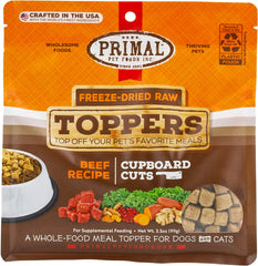 Primal Pet Foods Toppers Beef Liver-serve boosts protein for training rewards.