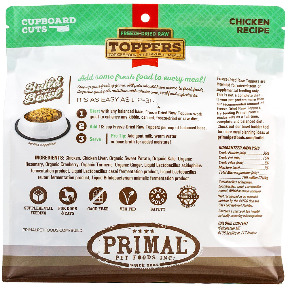 Primal Pet Foods toppers training-treat image for rewards and practice