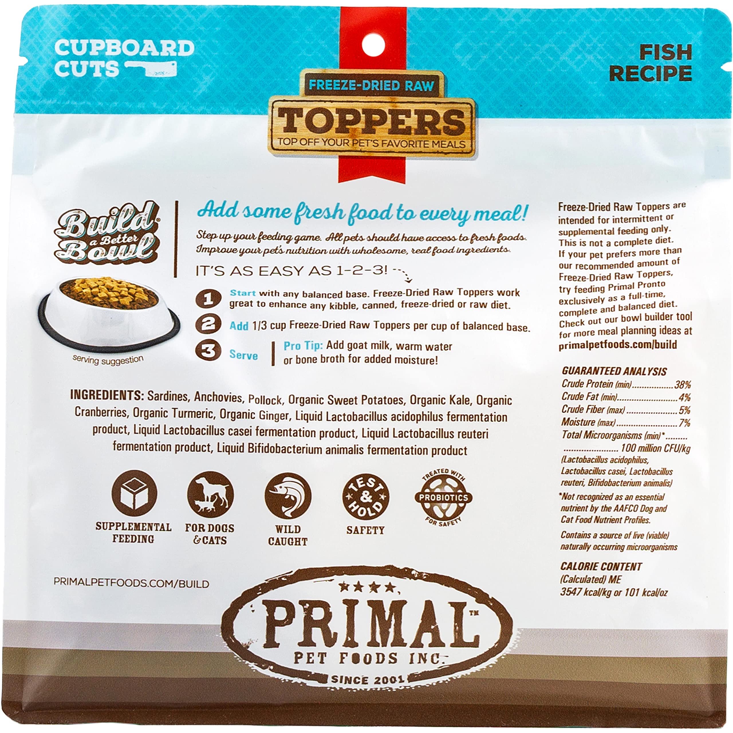 Primal Pet Foods training snack serve; practical portion control while rewarding good behavior.