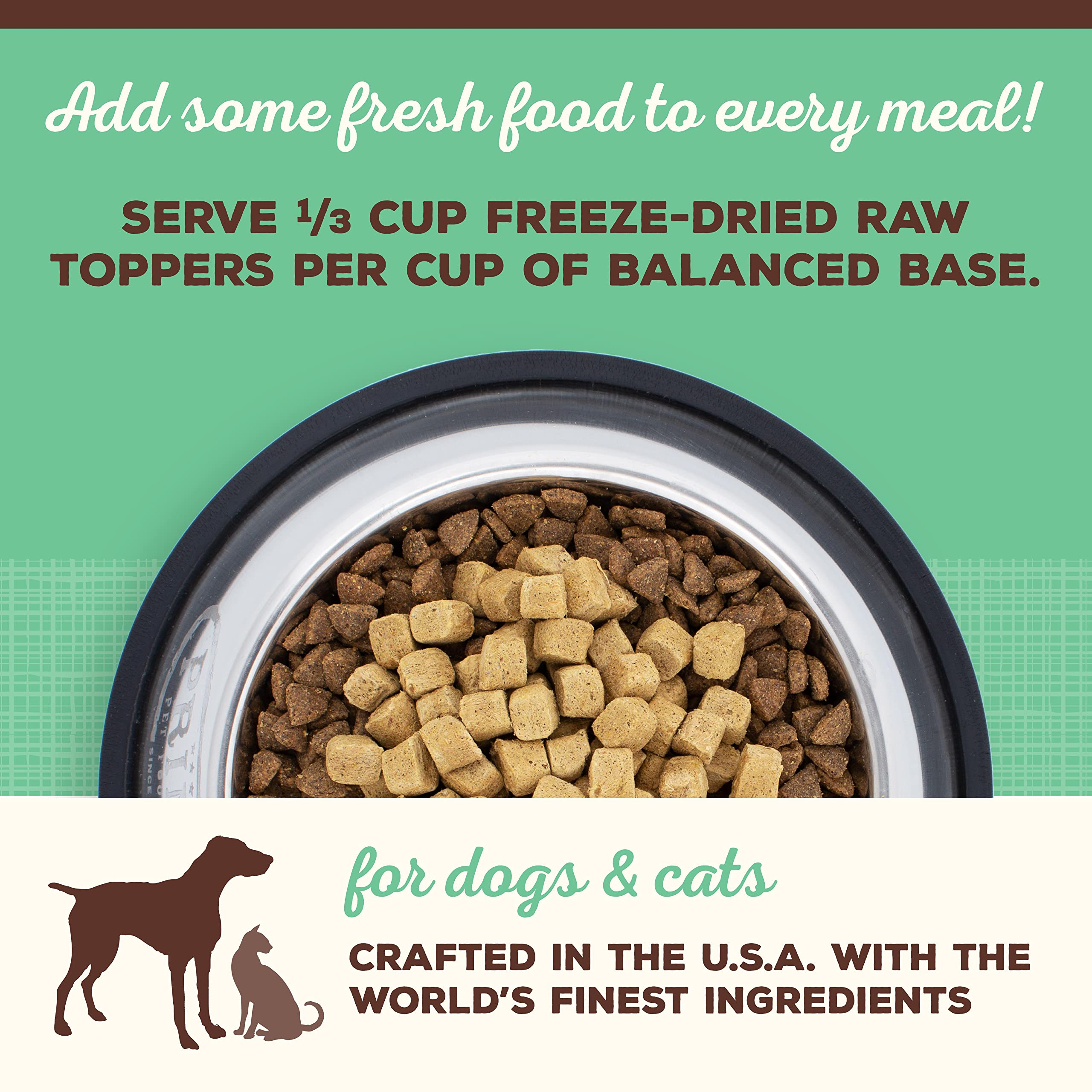 Primal Pet Foods USA-made topper emphasizes quality protein to support meals