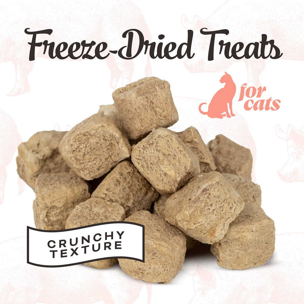 Primal Pet Foods pork liver cat treats highlight crate-free pork origin for antibiotic-free sourcing.