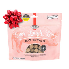Primal Pet Foods pork liver cat treats with crunchy texture ideal for training rewards.