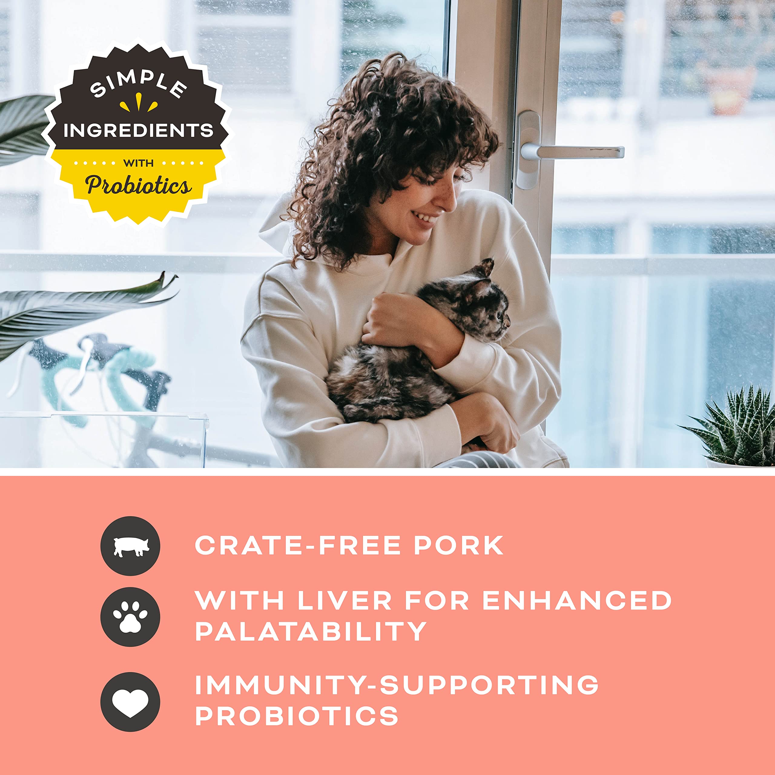 Primal Pet Foods pork liver cat treats feature freeze-dried crunch for a satisfying bite.