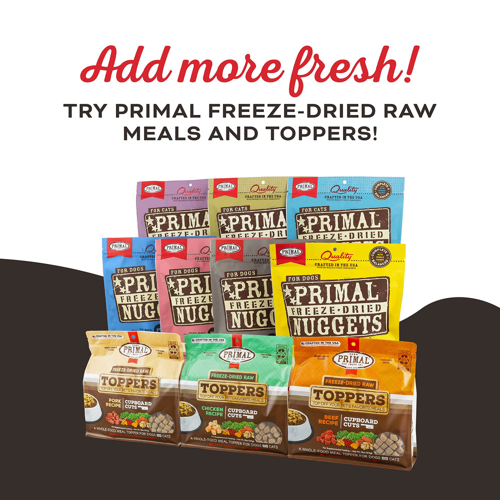 Primal Pet Foods pork liver cat treats showcase real liver flavor for cats that crave meat.