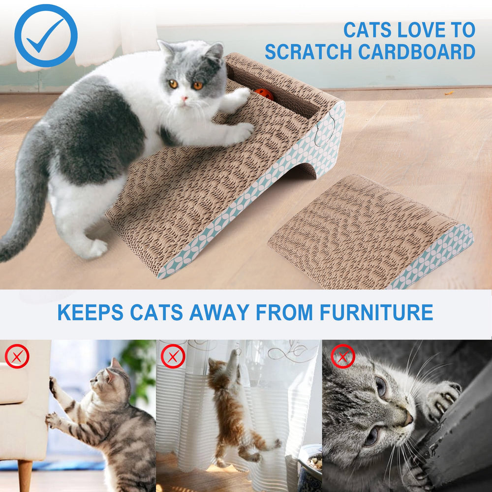 PrimePets CatScratcher Cardboard double-sided surface for extended use.