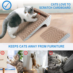 PrimePets CatScratcher Cardboard double-sided surface for extended use.