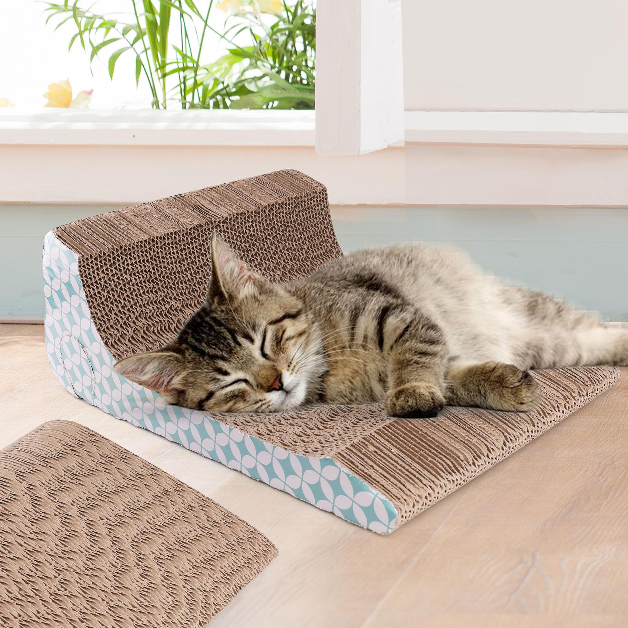 PrimePets Durable construction with high-density cardboard for daily use.