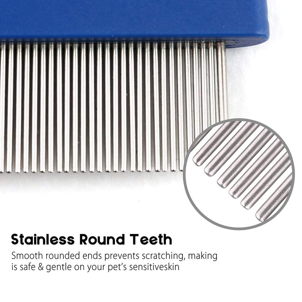 Prime Pets comb features a balanced, comfortable handle for steady control.
