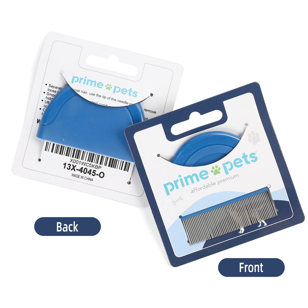Prime Pets comb helps monitor skin and coat condition during grooming.