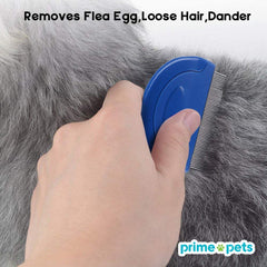 Prime Pets comb with stainless steel teeth glides through fur for smooth detangling.