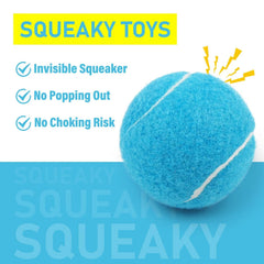 Prime Pets dog tennis balls side view shows color variety for visibility during fetch