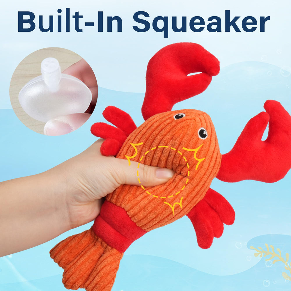 Prime Pets yellow crab toy—crinkle texture and squeak fuel engaging playtime and puzzle-like exploration.