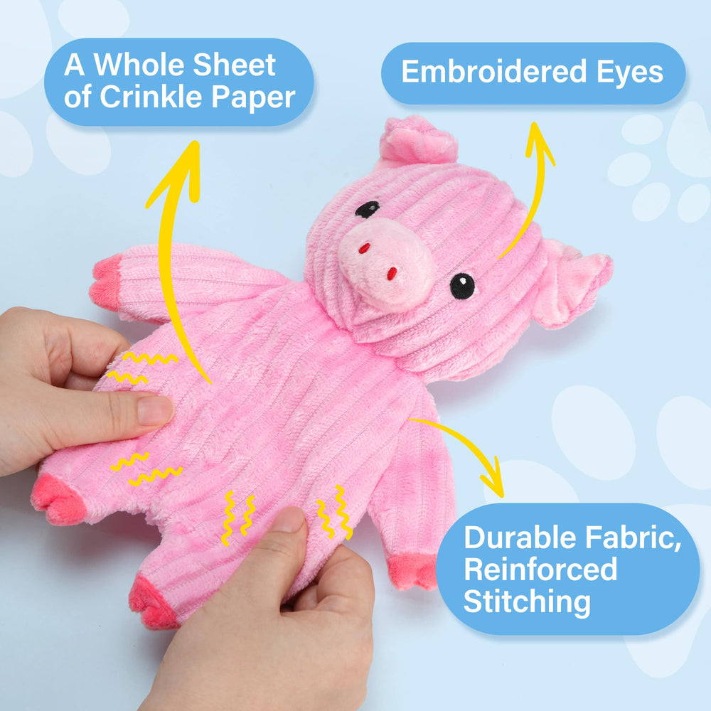 Prime Pets blue elephant plush toy for tossing and gentle tug-of-war.