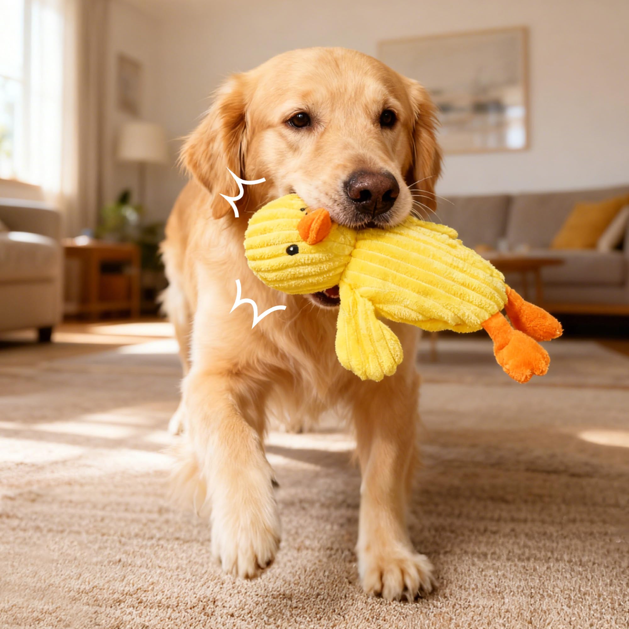 Prime Pets crinkle-head toy with stuffed head for engaging sounds.