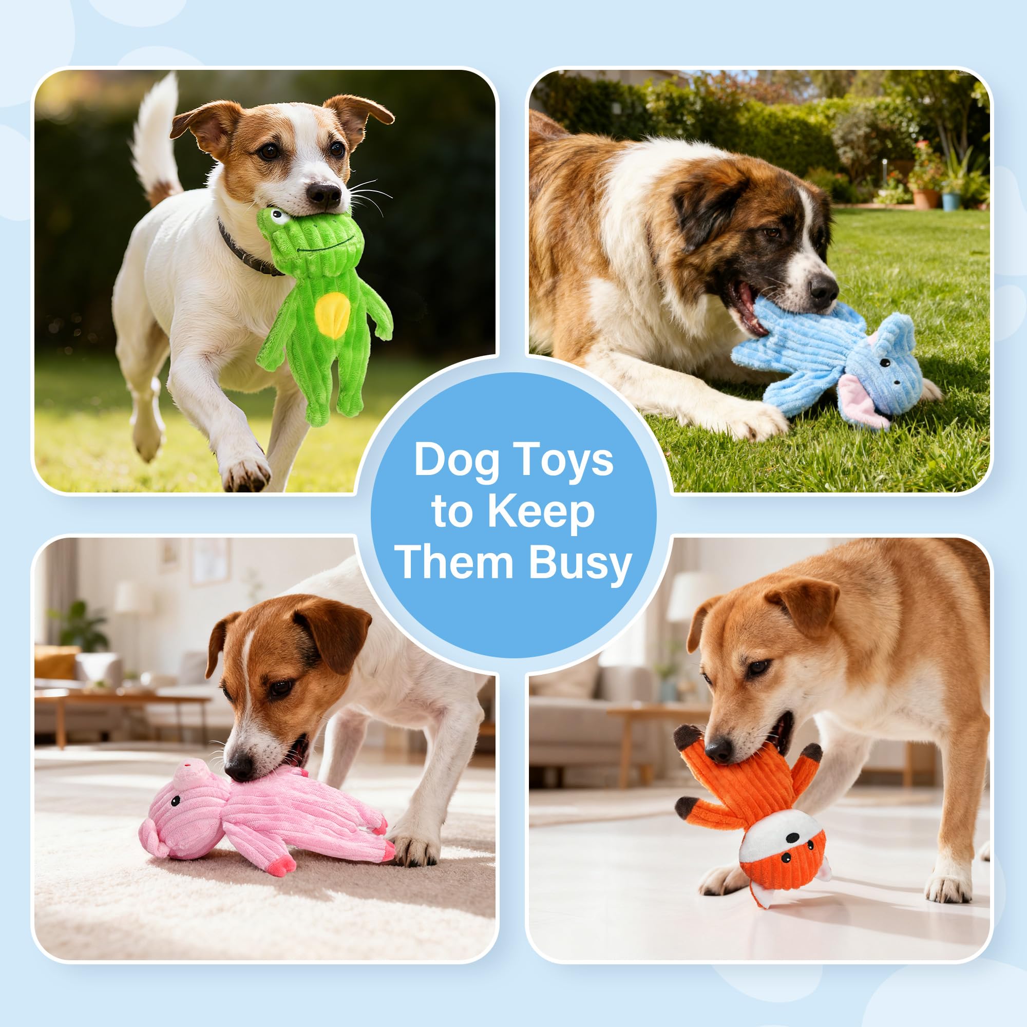 Prime Pets orange fox plush toy for interactive fetch and busy chewing sessions.