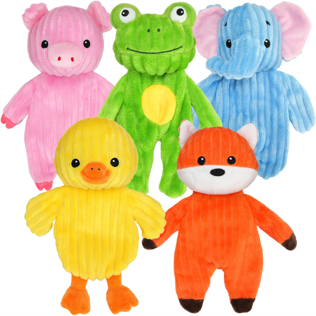 Prime Pets pink pig plush toy for engaging squeaky play and indoor fetch.