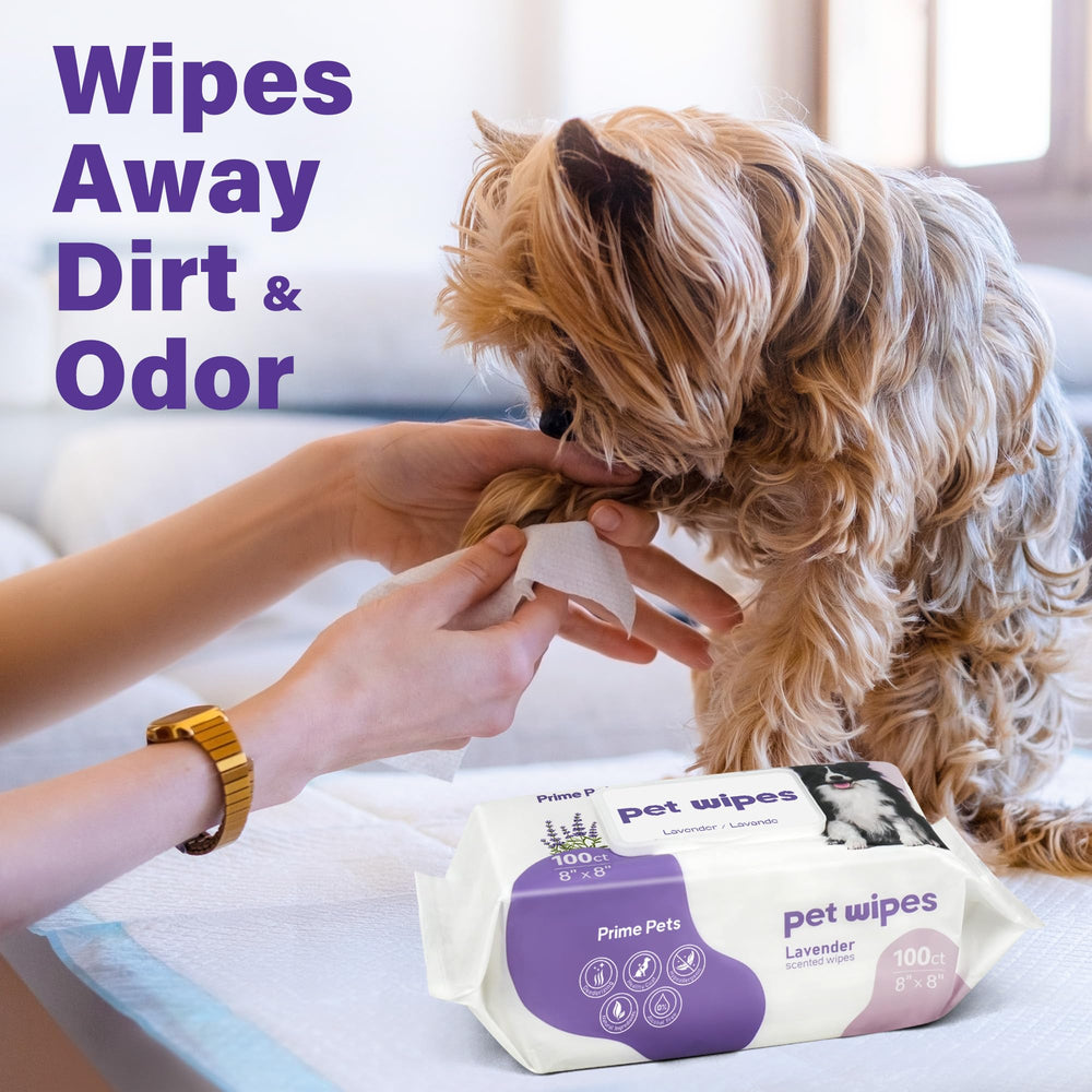 Prime Pets dog wipes for body versatile cleaning during grooming.