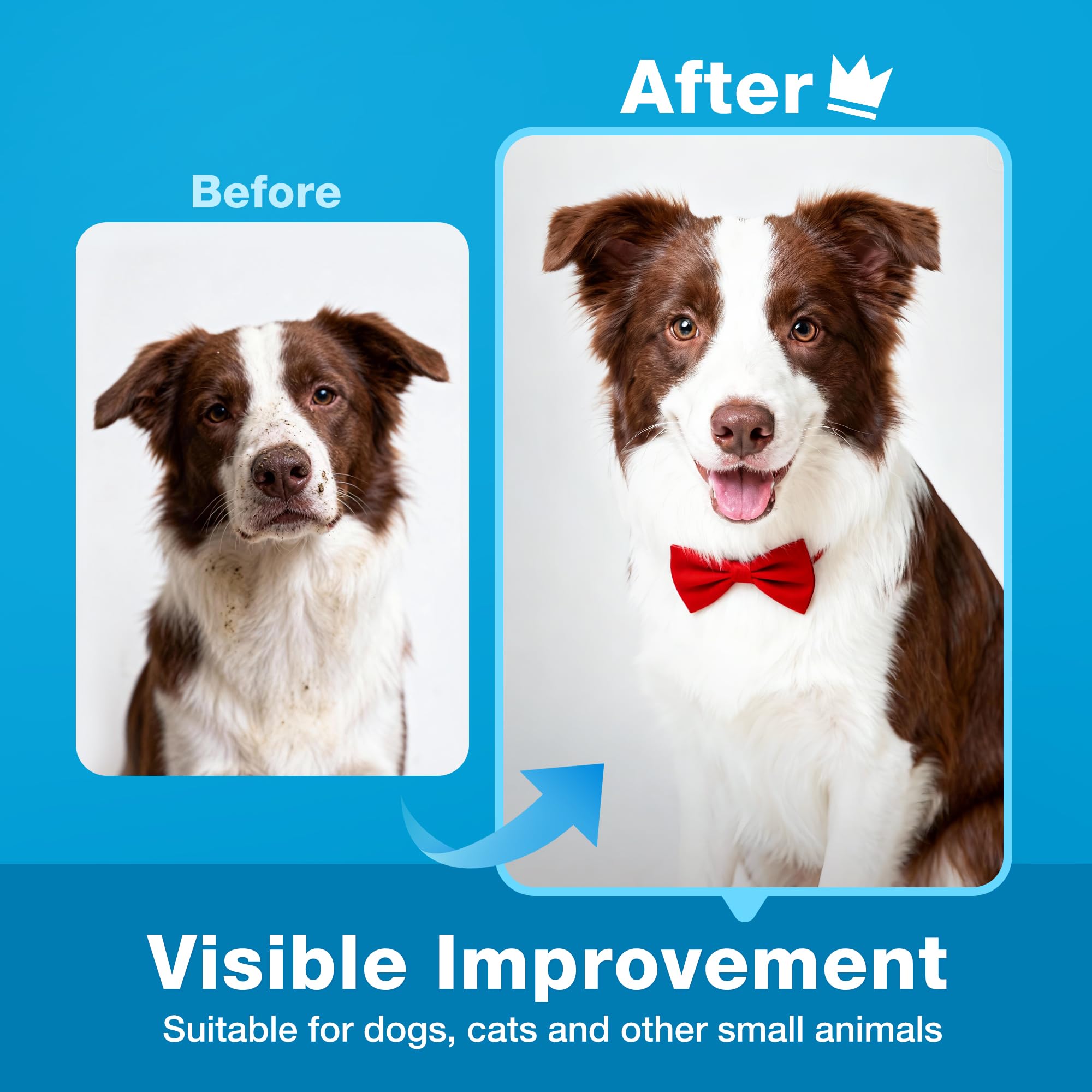 Prime Pets dog wipes heavy coat image showing large wipe size for big jobs.