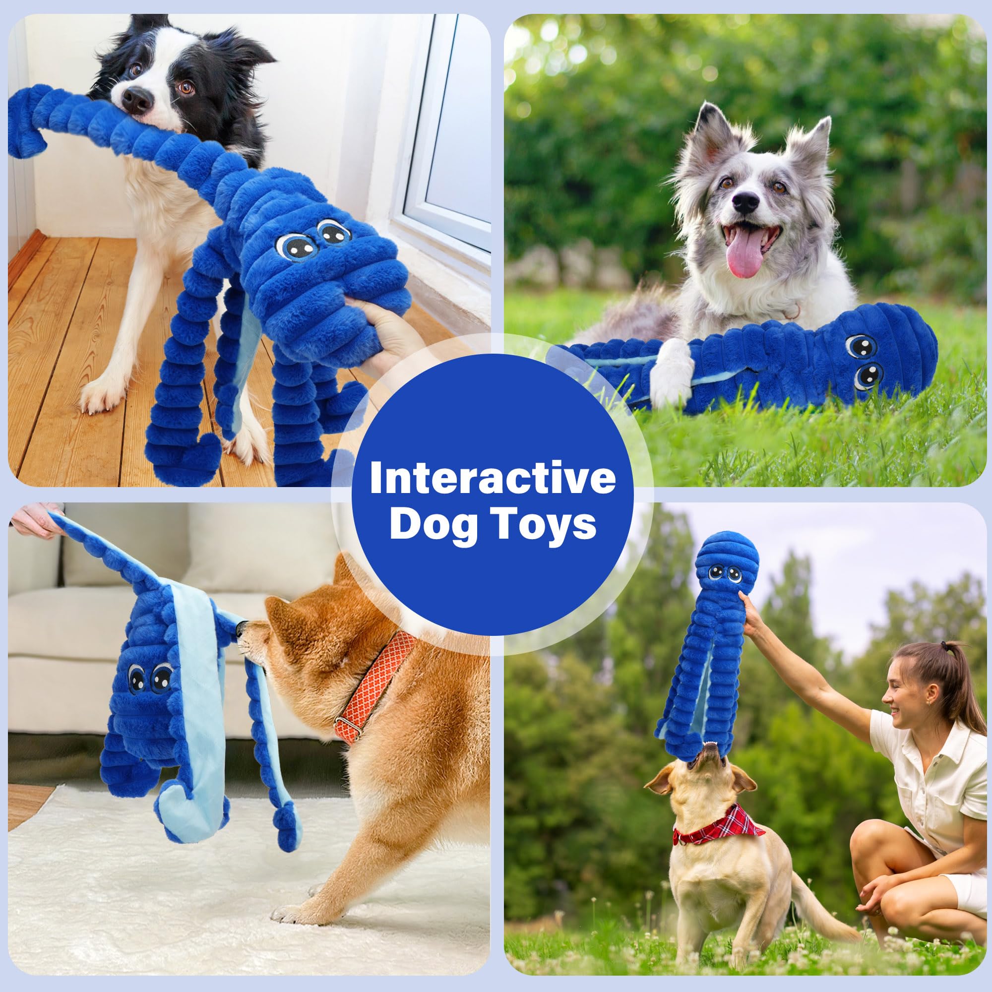 Prime Pets Squeaky Octopus Toy indoor outdoor play supports interactive training and bonding