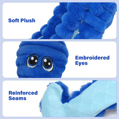 Prime Pets Squeaky Octopus Toy leg squeaker detail emphasizes multi-sensory chewing