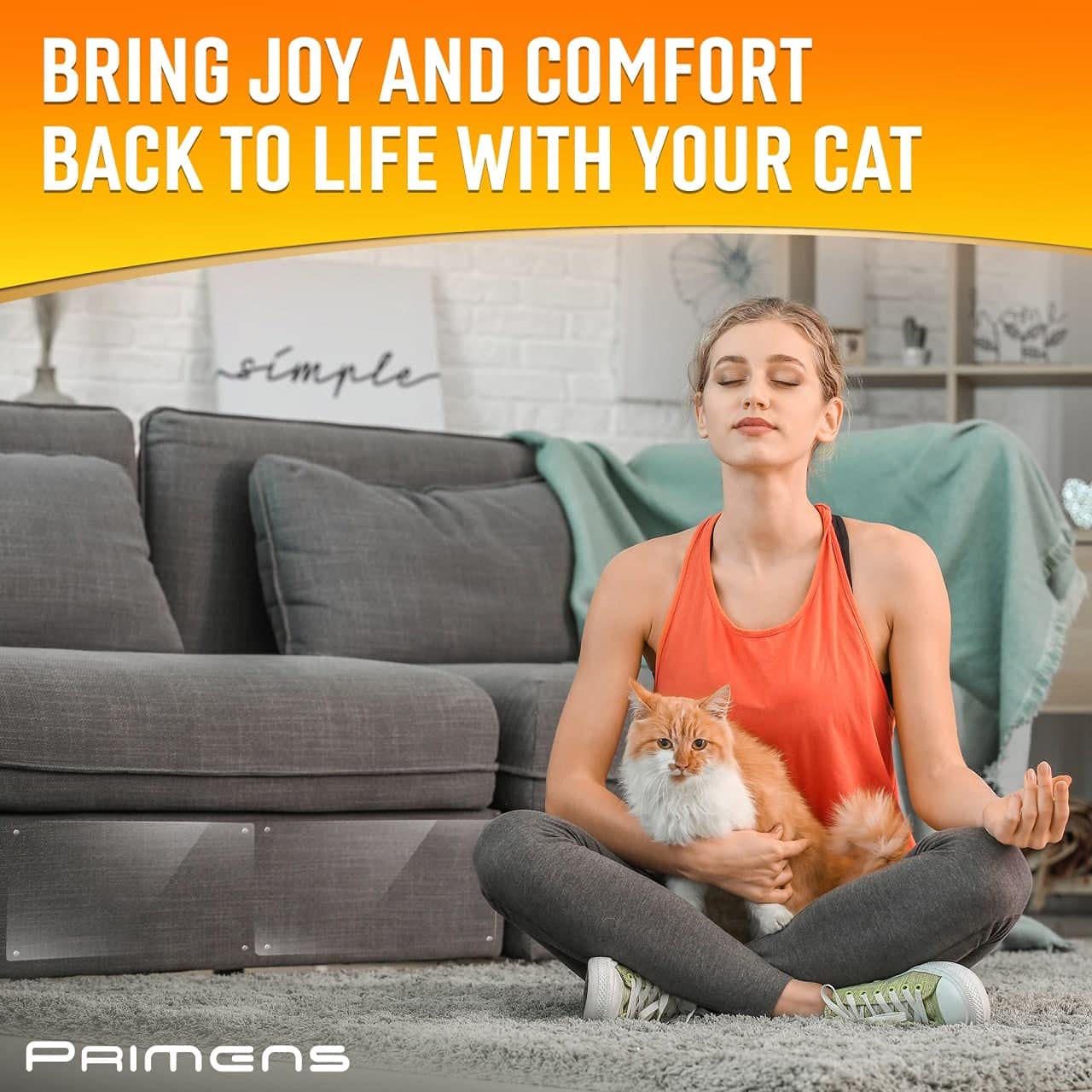 Primens clear protector remains almost invisible, keeping your living space stylish.