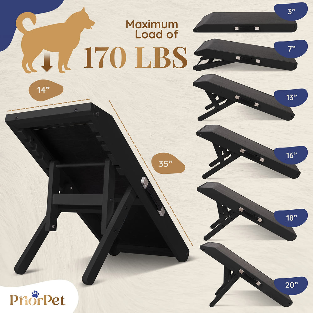 PRIORPET anti-slip surface helps pets keep footing on the ramp