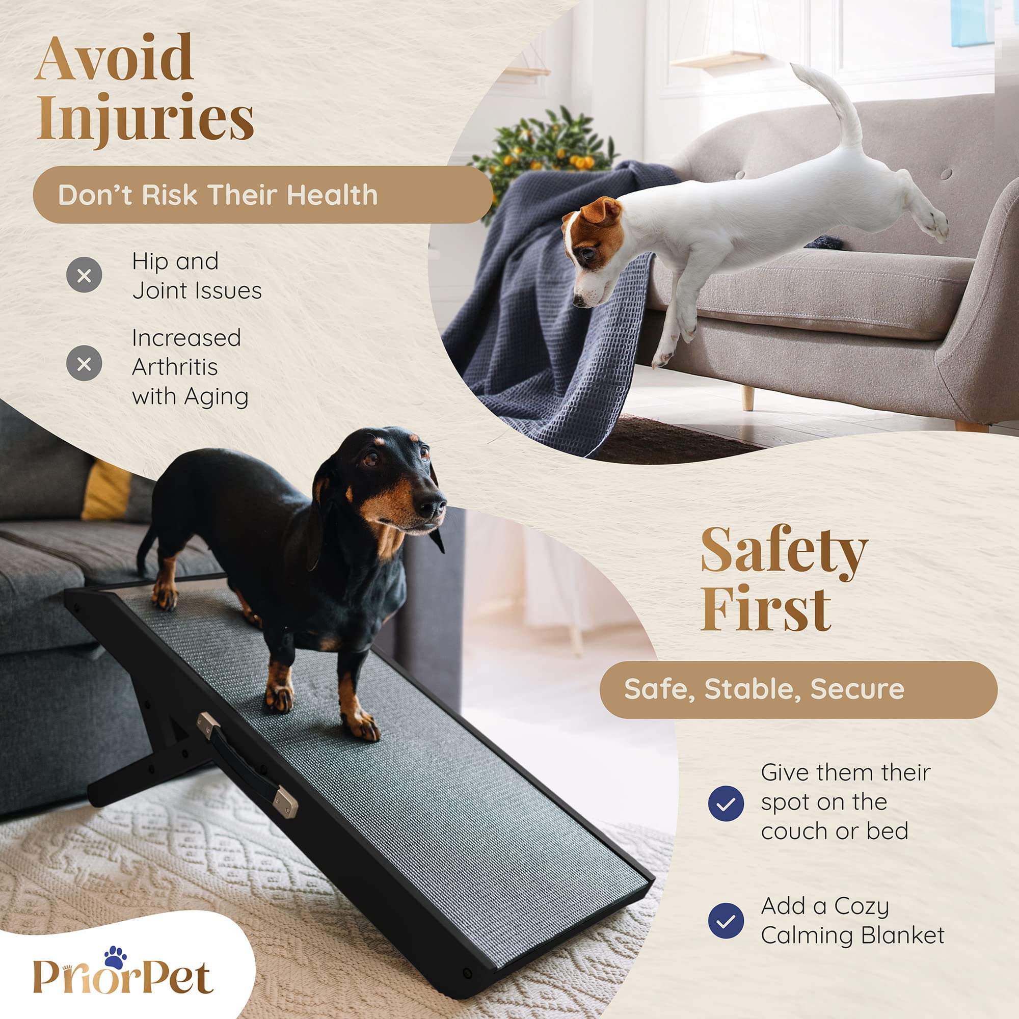 PRIORPET carrying handle enables easy transport between rooms
