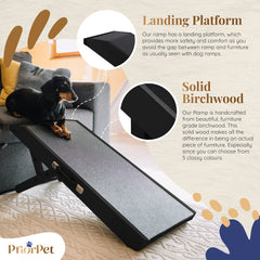 PRIORPET dog ramp folded compact for easy storage and travel